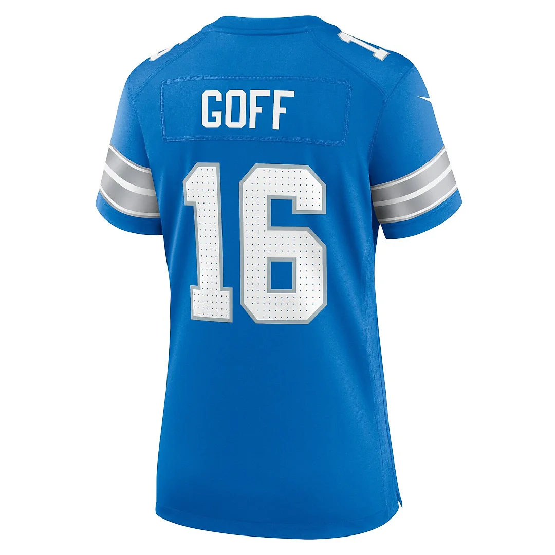 Zennovawear Jared Goff Detroit Lions Women's Game Jersey - Blue