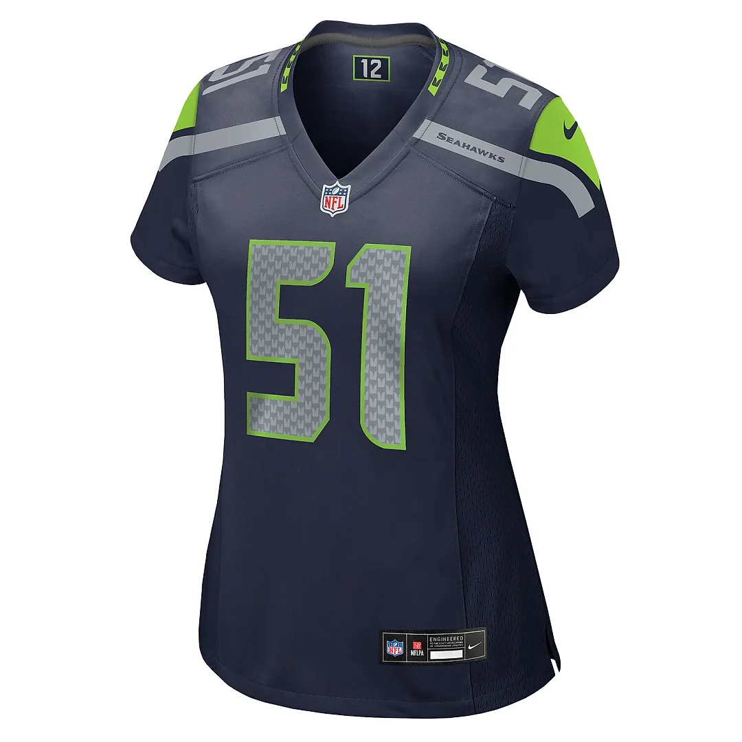 Zennovawear Jared Ivey Seattle Seahawks Women's Team Game Jersey - College Navy