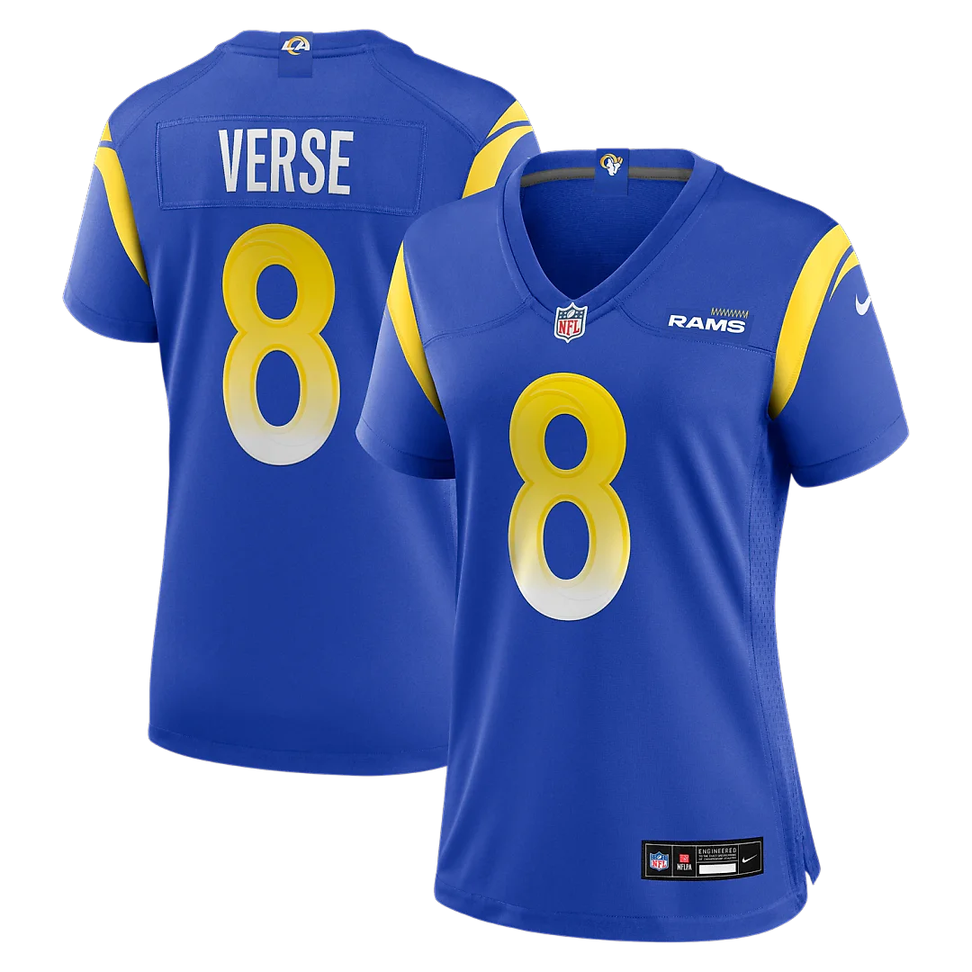 Zennovawear Jared Verse Los Angeles Rams Women's Team Game Jersey - Royal