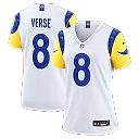 Zennovawear Jared Verse Los Angeles Rams Women's Game Jersey - White