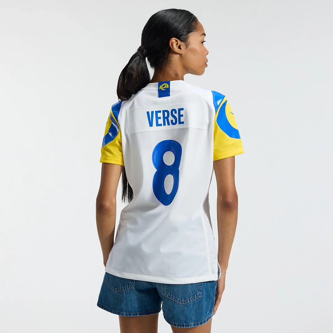 Zennovawear Jared Verse Los Angeles Rams Women's Game Jersey - White