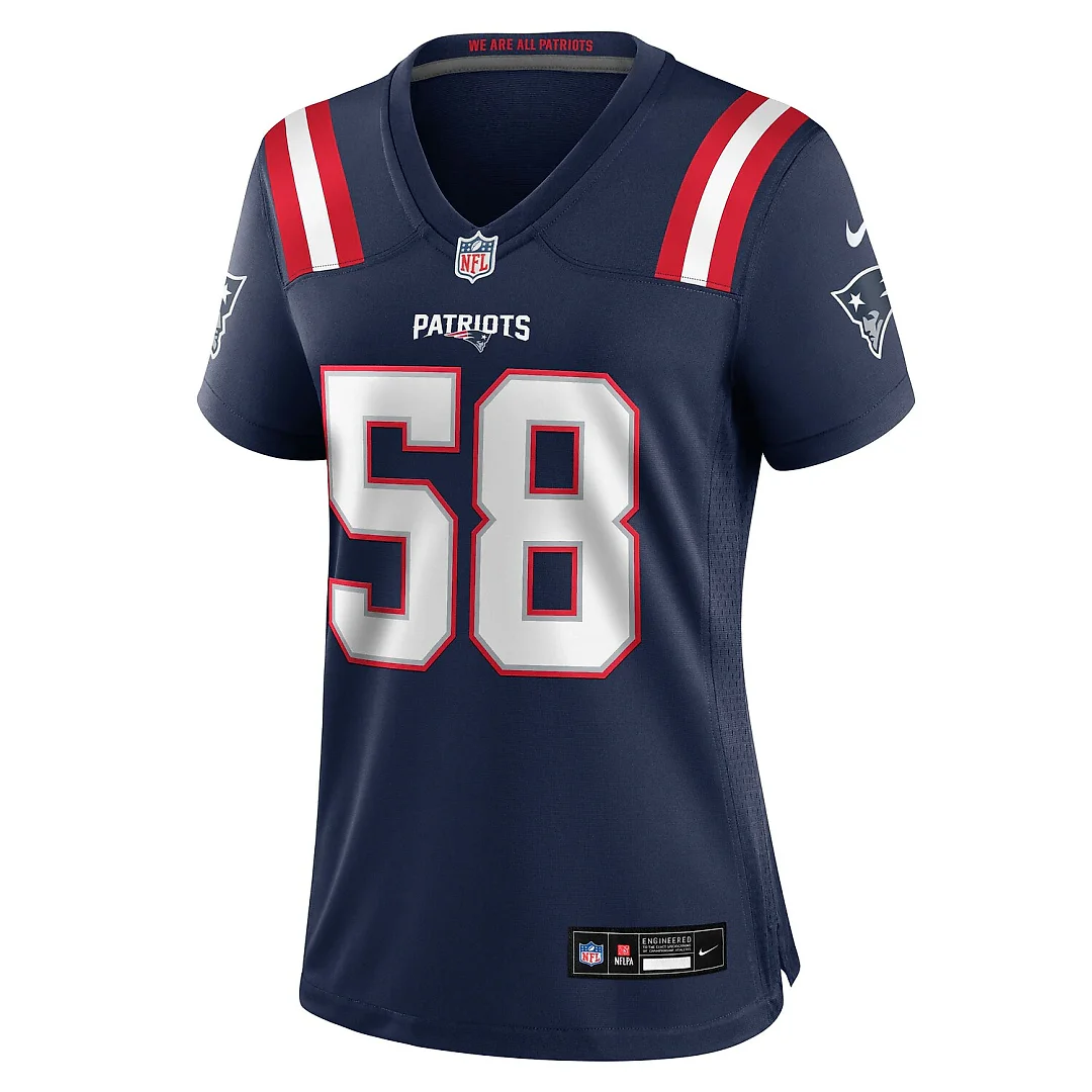 Zennovawear Jared Wilson New England Patriots Women's Team Game Jersey - Navy