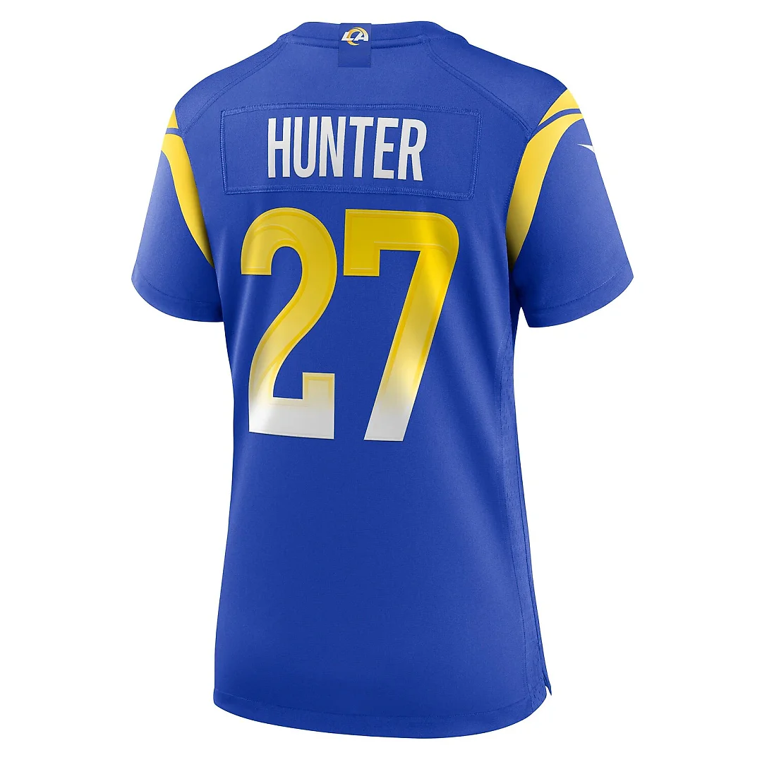 Zennovawear Jarquez Hunter Los Angeles Rams Women's Team Game Jersey - Royal