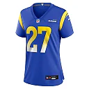 Zennovawear Jarquez Hunter Los Angeles Rams Women's Team Game Jersey - Royal