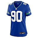 Zennovawear Jarran Reed Seattle Seahawks Women's Throwback Player Game Jersey - Royal