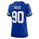 Zennovawear Jarran Reed Seattle Seahawks Women's Throwback Player Game Jersey - Royal