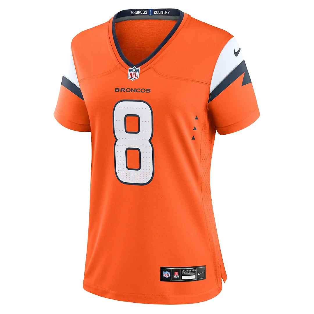 Zennovawear Jarrett Stidham Denver Broncos Women's Team Game Jersey - Orange