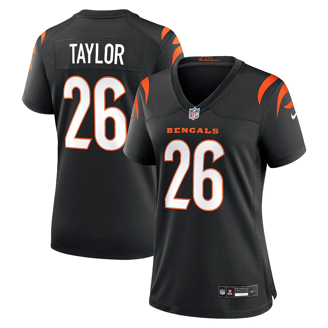 Zennovawear Ja'Sir Taylor Cincinnati Bengals Women's Team Game Jersey - Black
