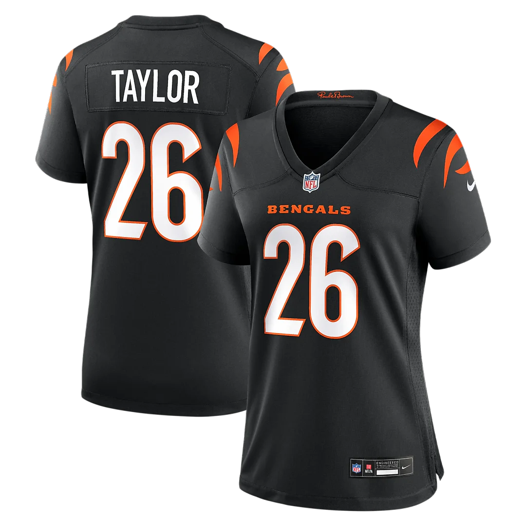 Zennovawear Ja'Sir Taylor Cincinnati Bengals Women's Team Game Jersey - Black