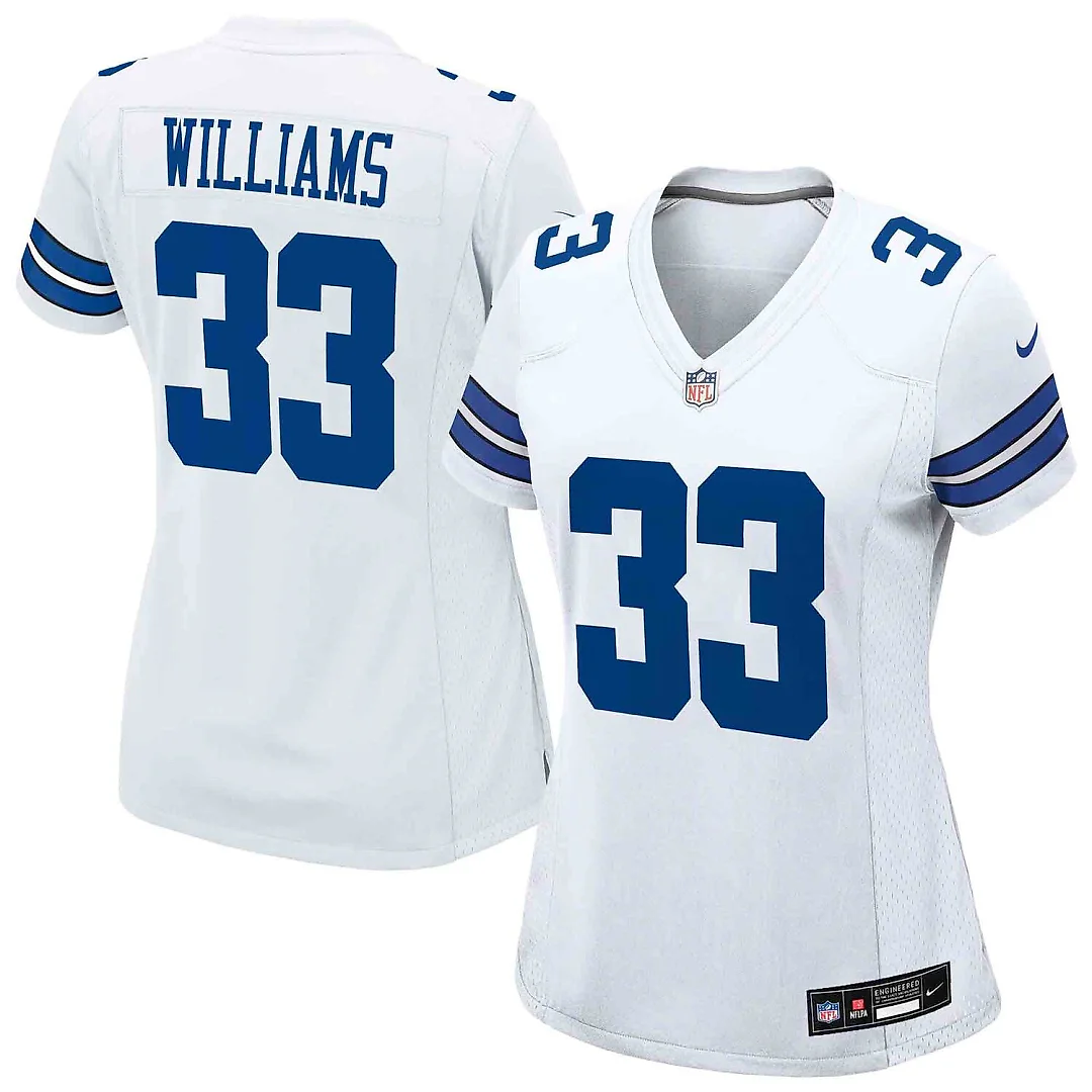Zennovawear Javonte Williams Dallas Cowboys Women's Game Jersey - White
