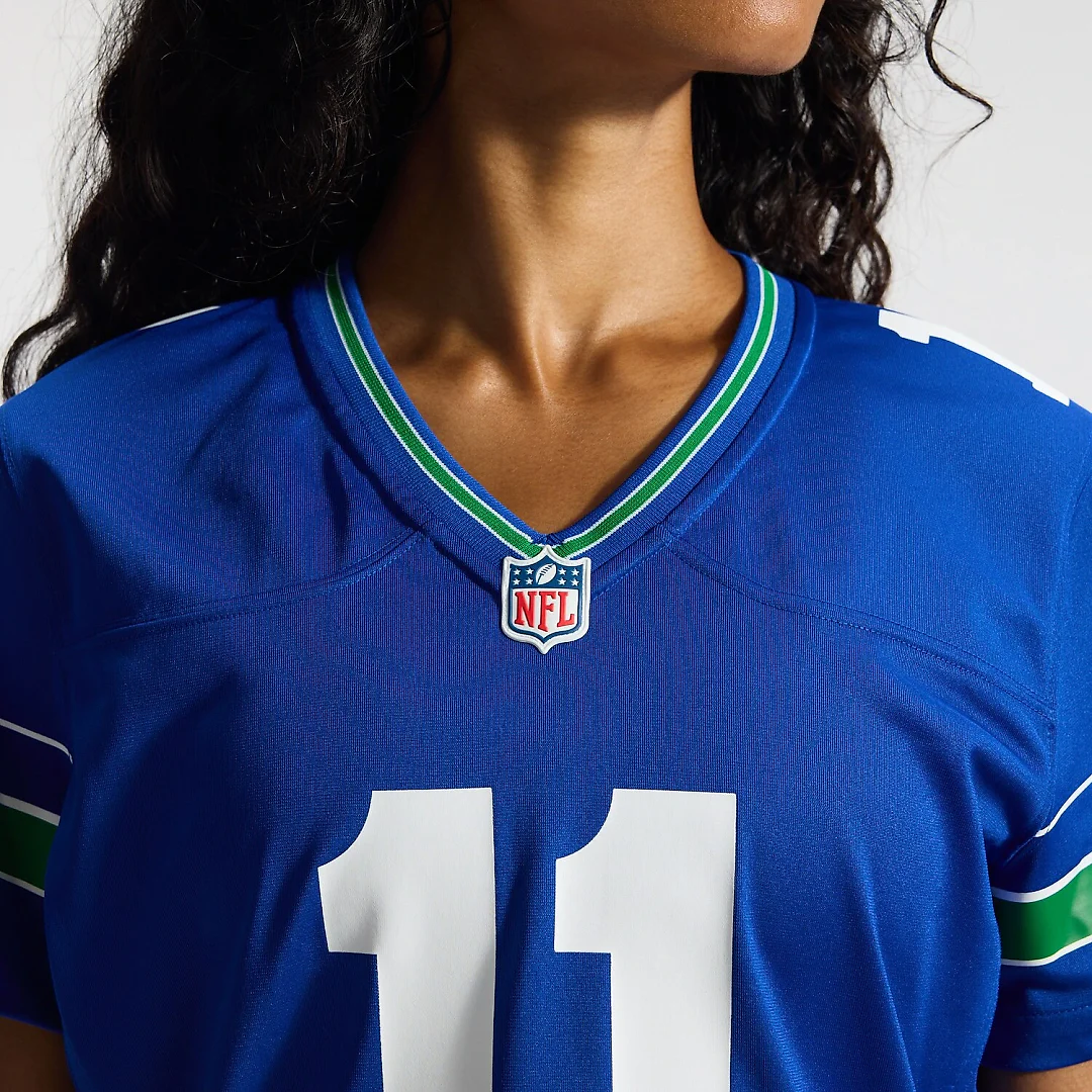Zennovawear Jaxon Smith-Njigba Seattle Seahawks Women's Throwback Player Game Jersey - Royal