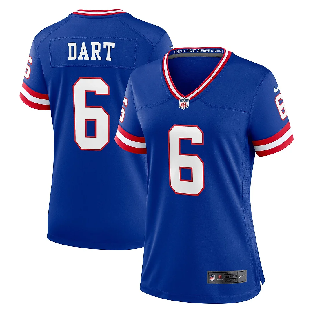 Zennovawear Jaxson Dart New York Giants Women's Alternate 2 Classic Game Jersey - Royal
