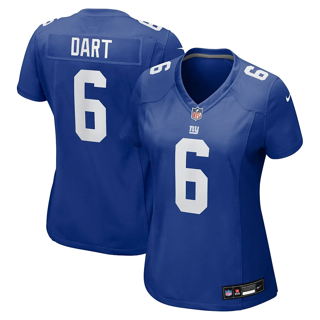 Zennovawear Jaxson Dart New York Giants Women's Team Game Jersey - Royal