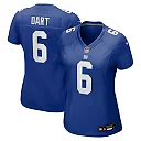 Zennovawear Jaxson Dart New York Giants Women's Team Game Jersey - Royal