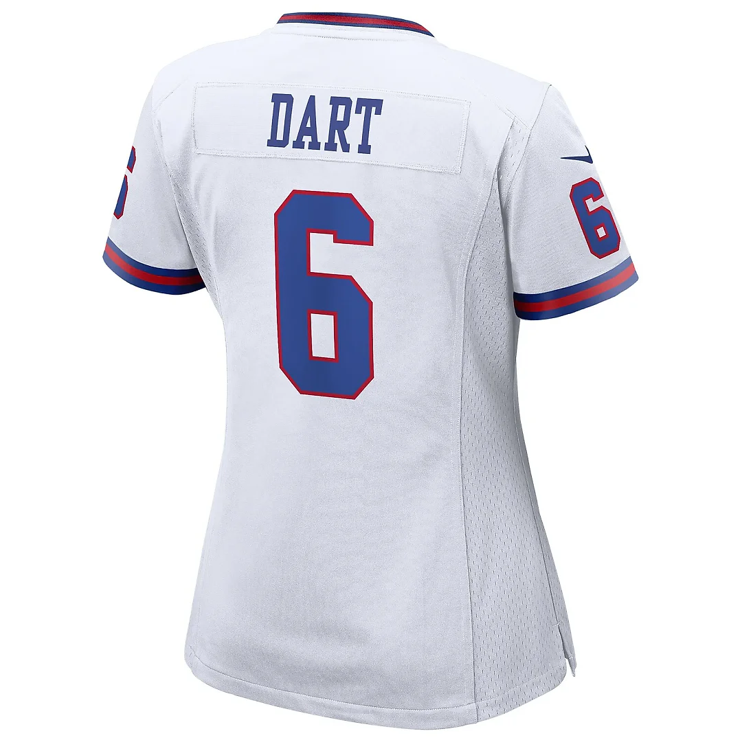 Zennovawear Jaxson Dart New York Giants Women's Alternate Vintage White Game Jersey - White