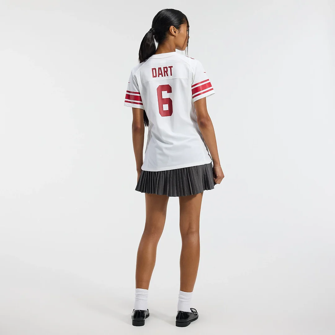 Zennovawear Jaxson Dart New York Giants Women's Game Jersey - White