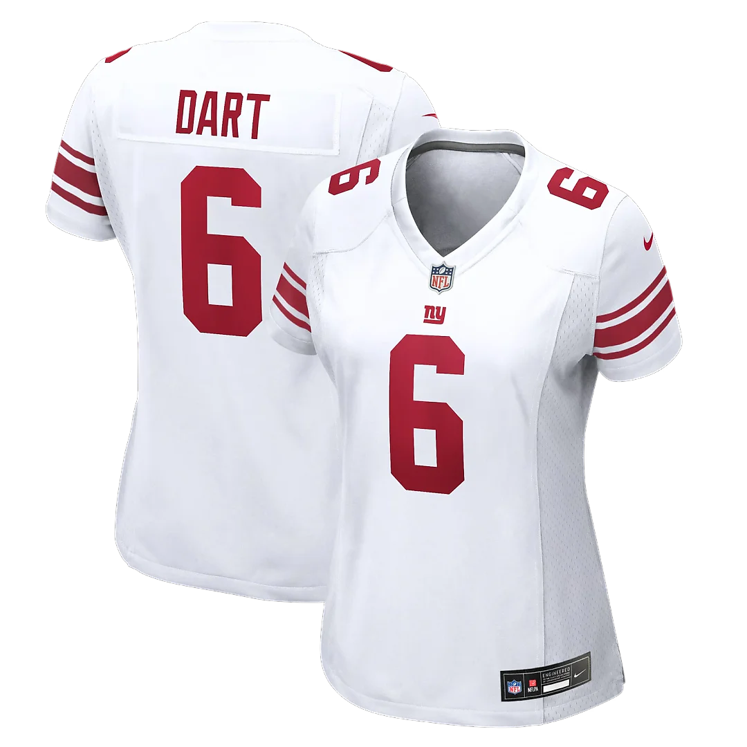 Zennovawear Jaxson Dart New York Giants Women's Game Jersey - White