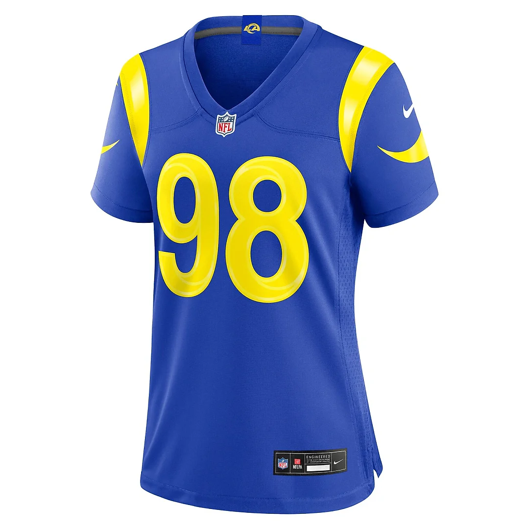 Zennovawear Jaxson Moi Los Angeles Rams Women's Team Game Jersey - Royal
