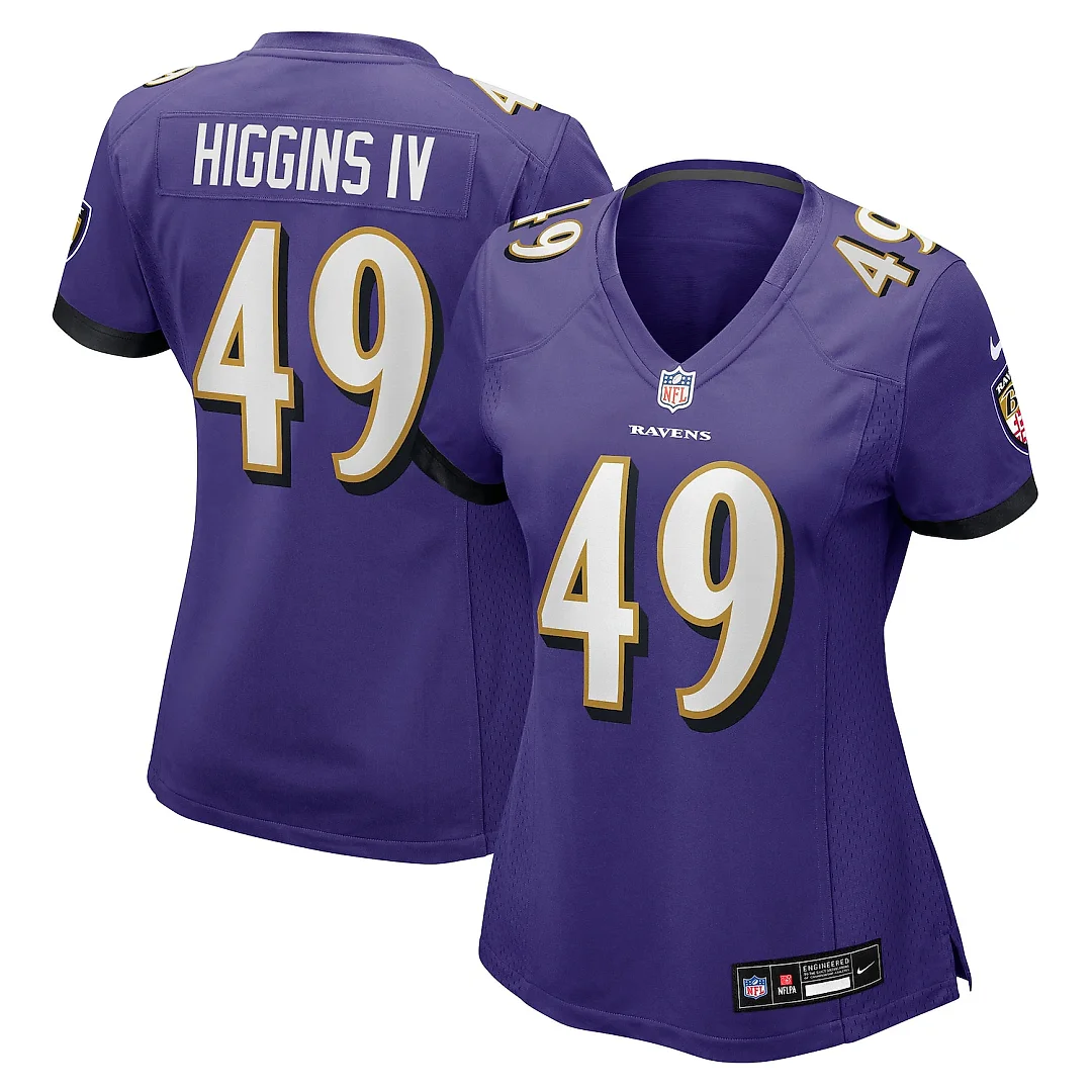 Zennovawear Jay Higgins IV Baltimore Ravens Women's Team Game Jersey - Purple
