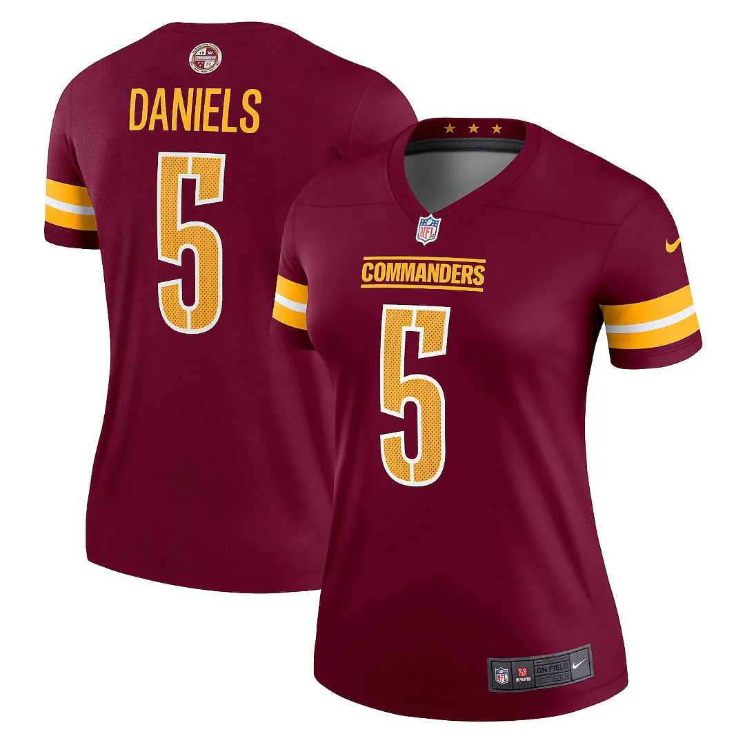 Zennovawear Jayden Daniels Washington Commanders Women's Legend Player Performance Top - Burgundy