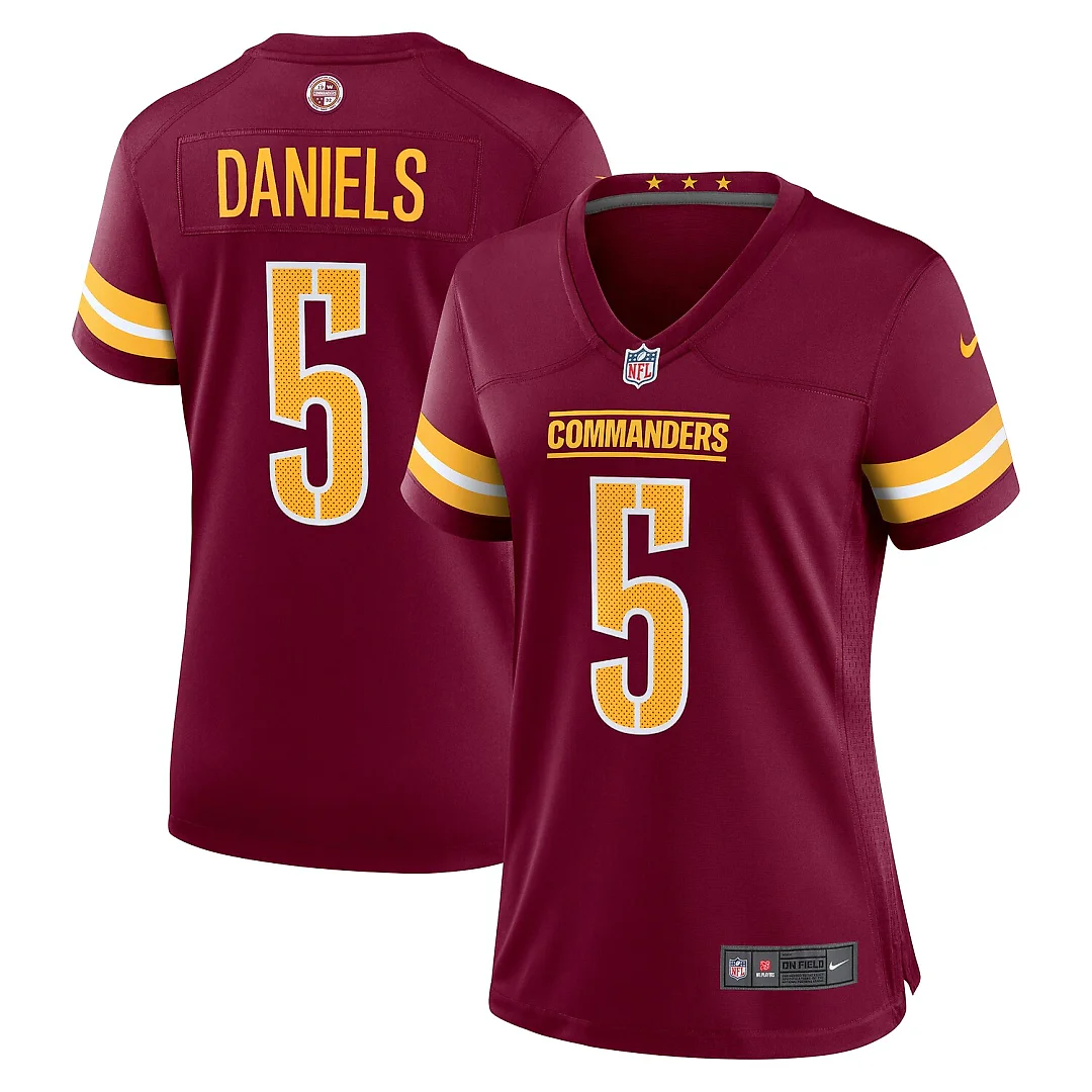Zennovawear Jayden Daniels Washington Commanders Women's Player Game Jersey - Burgundy