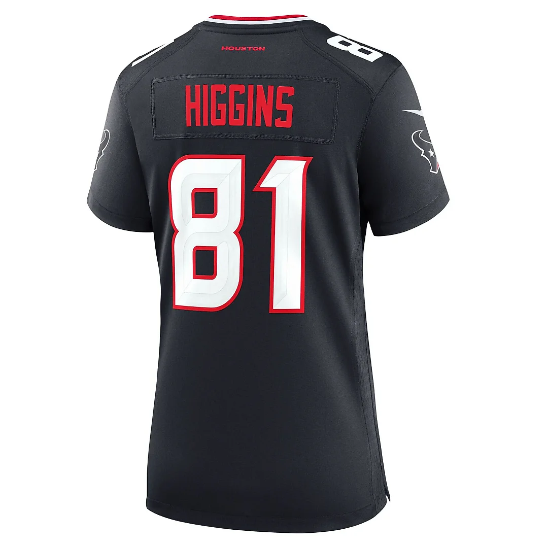 Zennovawear Jayden Higgins Houston Texans Women's Game Jersey - Navy