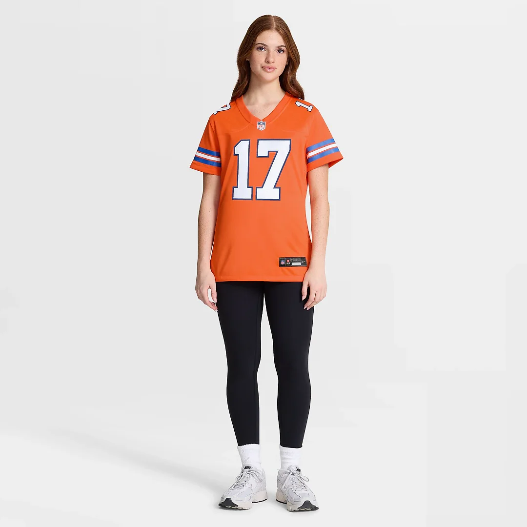 Zennovawear Jaylen Waddle Denver Broncos Women's Mile High Collection 1977 Throwback Game Jersey - Orange