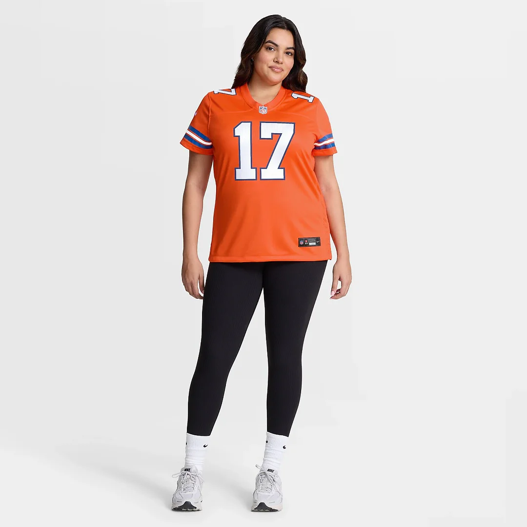 Zennovawear Jaylen Waddle Denver Broncos Women's Mile High Collection 1977 Throwback Game Jersey - Orange