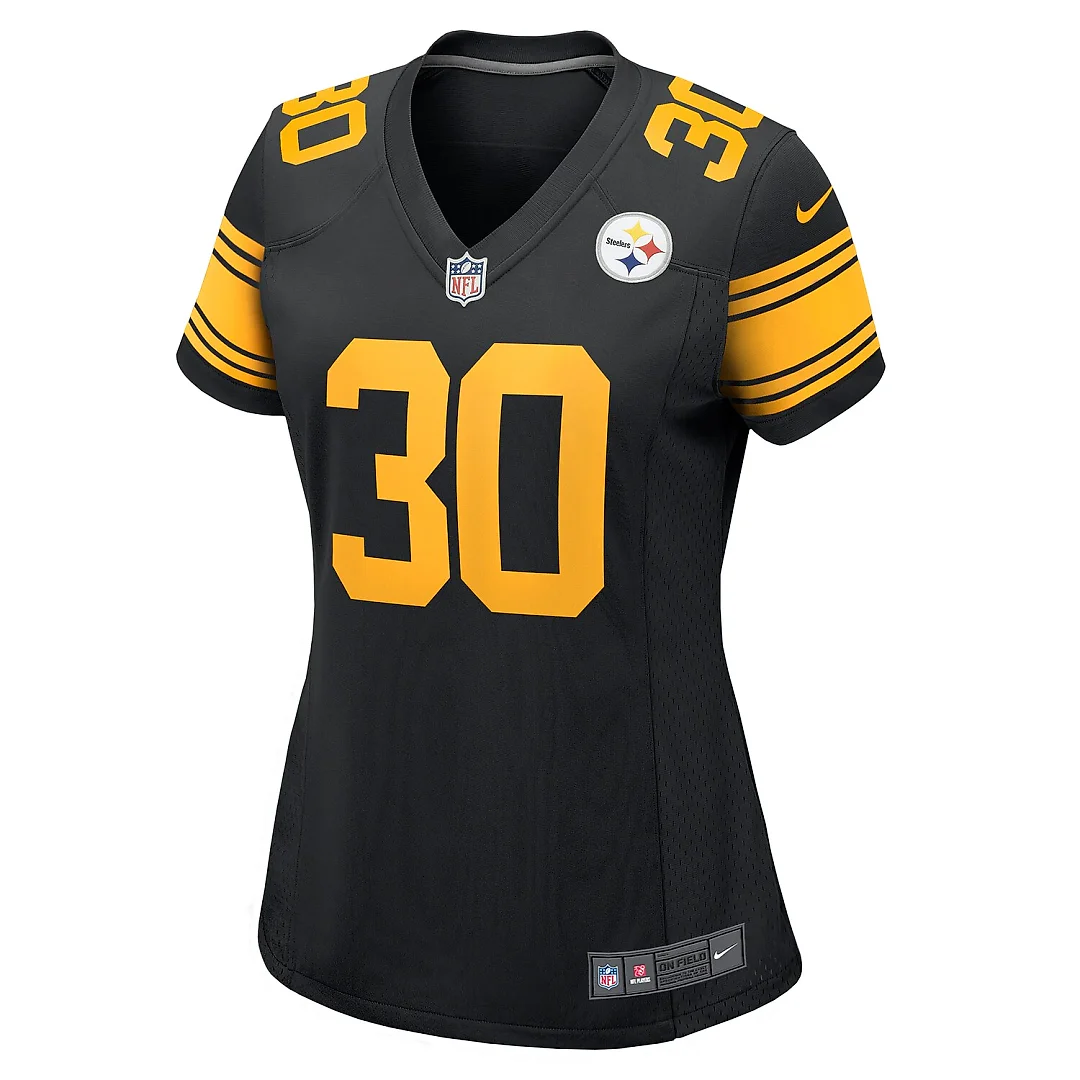 Zennovawear Jaylen Warren Pittsburgh Steelers Women's Alternate Game Jersey - Black