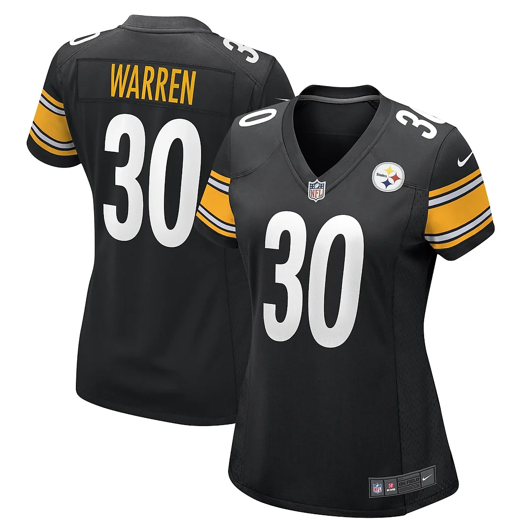Zennovawear Jaylen Warren Pittsburgh Steelers Women's Game Player Jersey - Black