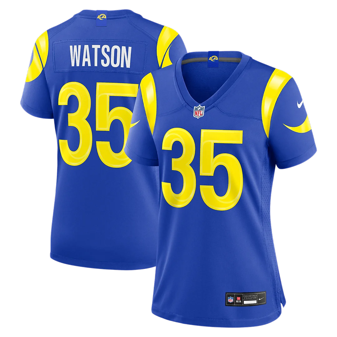 Zennovawear Jaylen Watson Los Angeles Rams Women's Team Game Jersey - Royal