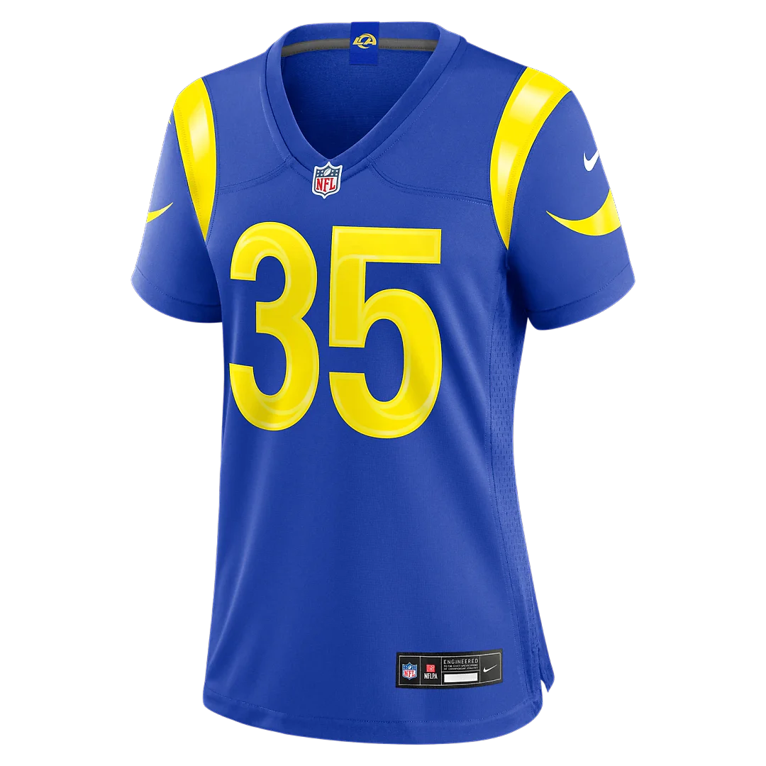 Zennovawear Jaylen Watson Los Angeles Rams Women's Team Game Jersey - Royal