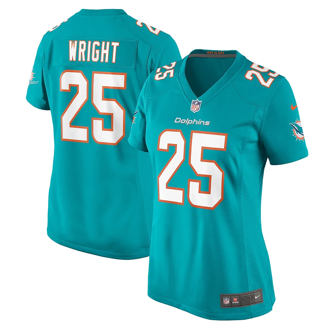 Zennovawear Jaylen Wright Miami Dolphins Women's Game Jersey - Aqua