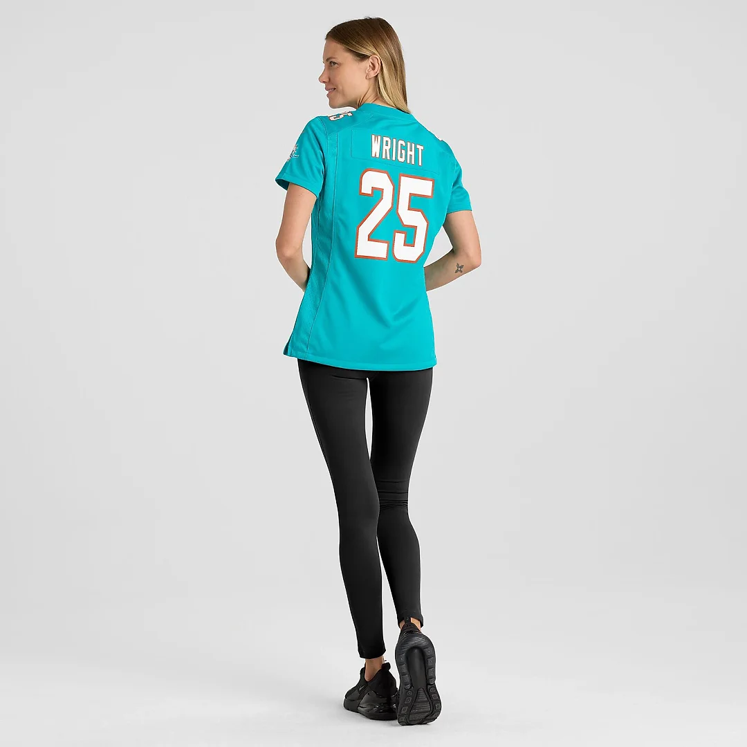 Zennovawear Jaylen Wright Miami Dolphins Women's Game Jersey - Aqua