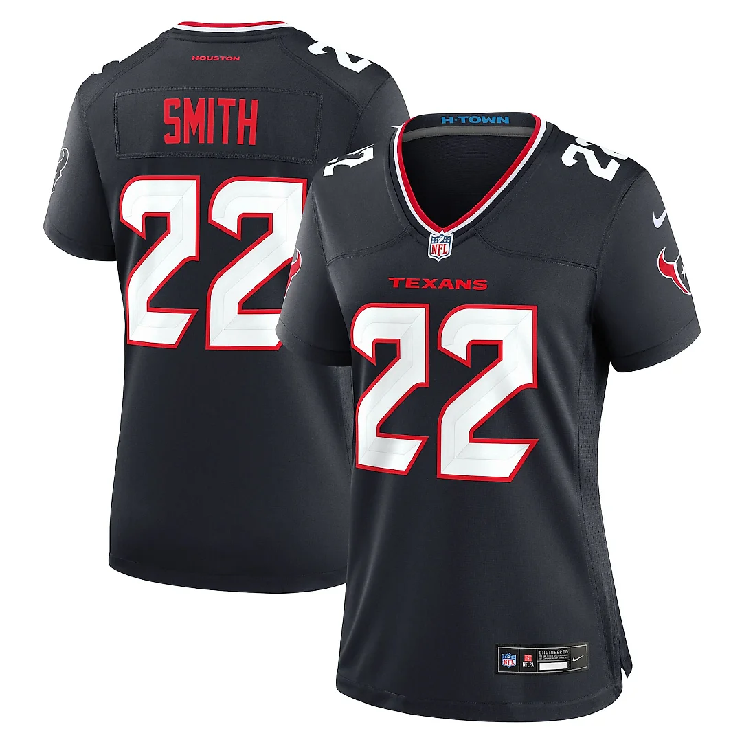 Zennovawear Jaylin Smith Houston Texans Women's Team Game Jersey - Navy