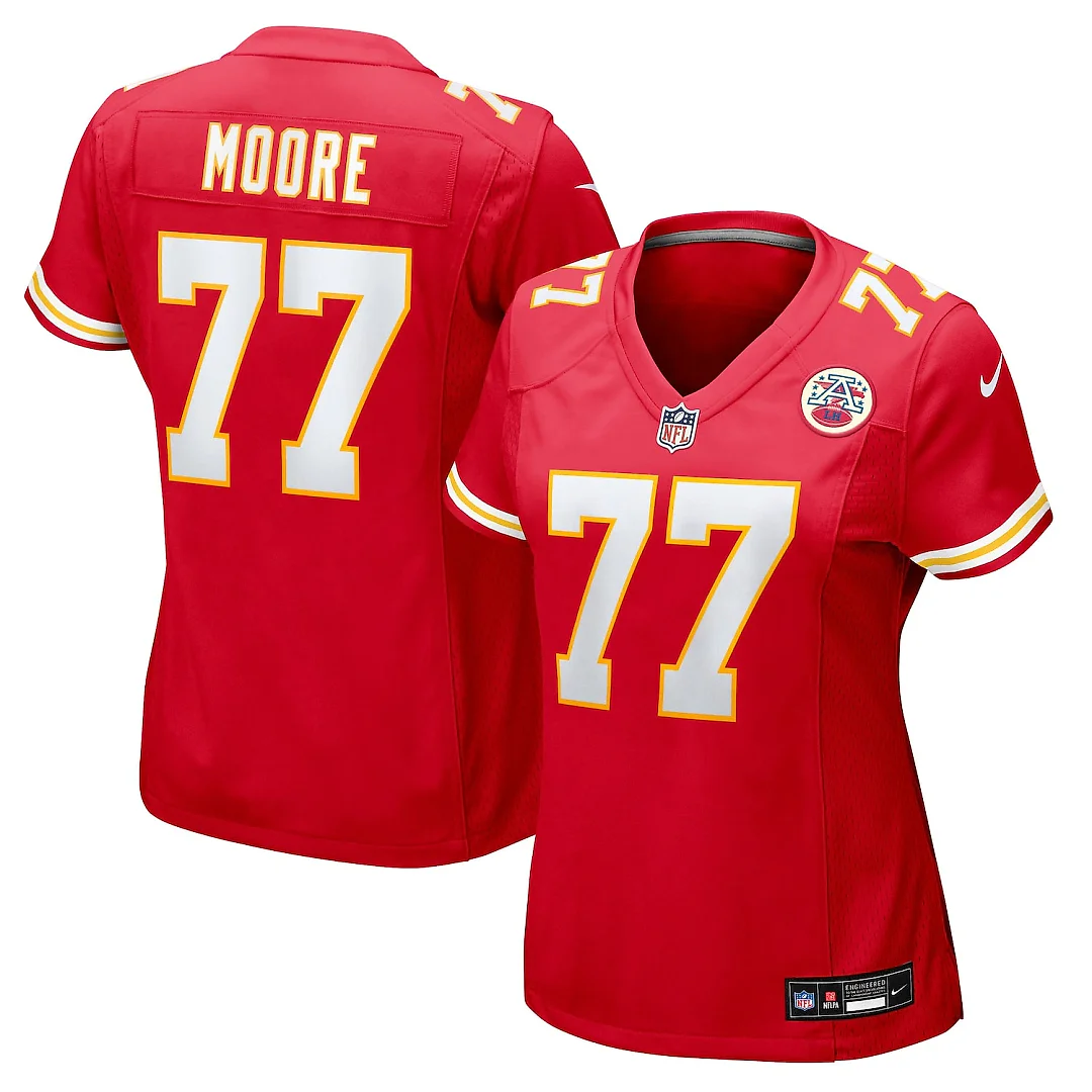 Zennovawear Jaylon Moore Kansas City Chiefs Women's Team Game Jersey - Red