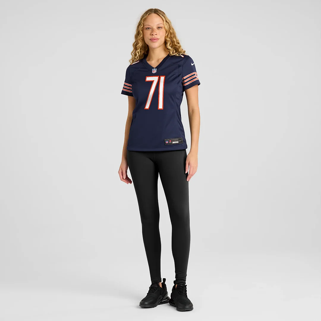 Zennovawear Jedrick Wills Jr. Chicago Bears Women's Team Game Jersey - Navy