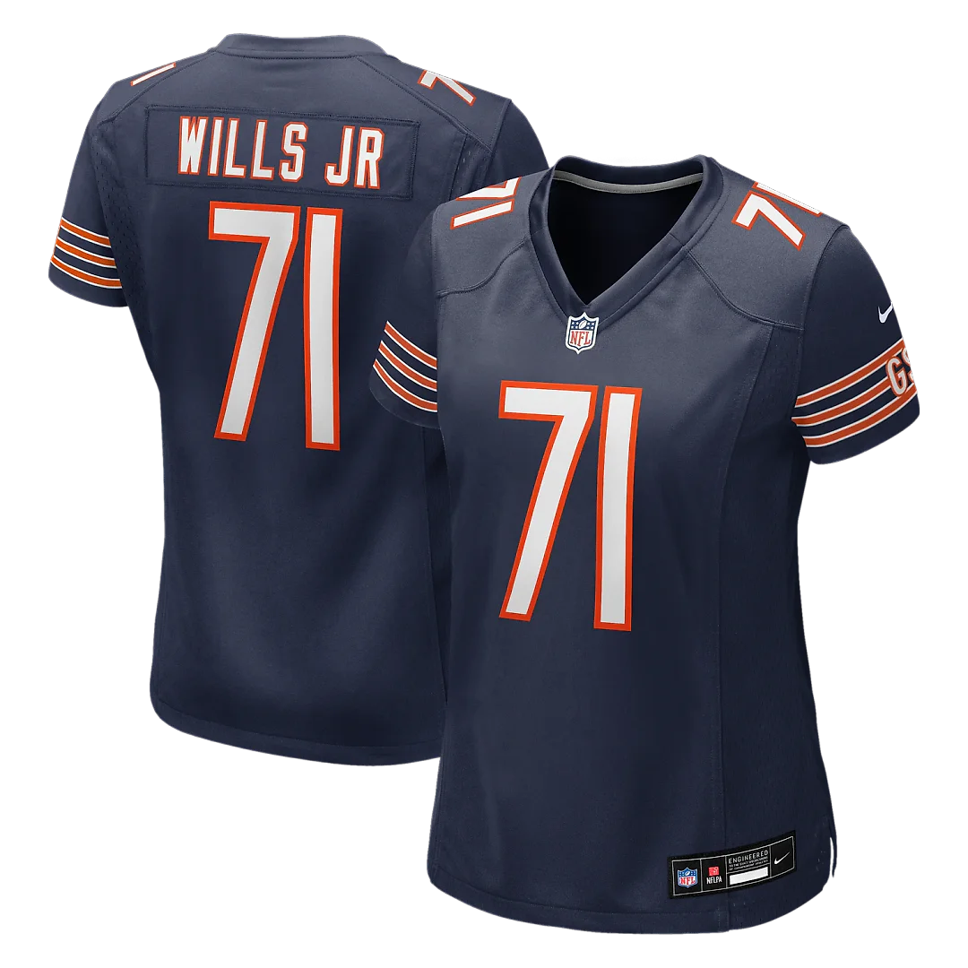Zennovawear Jedrick Wills Jr. Chicago Bears Women's Team Game Jersey - Navy