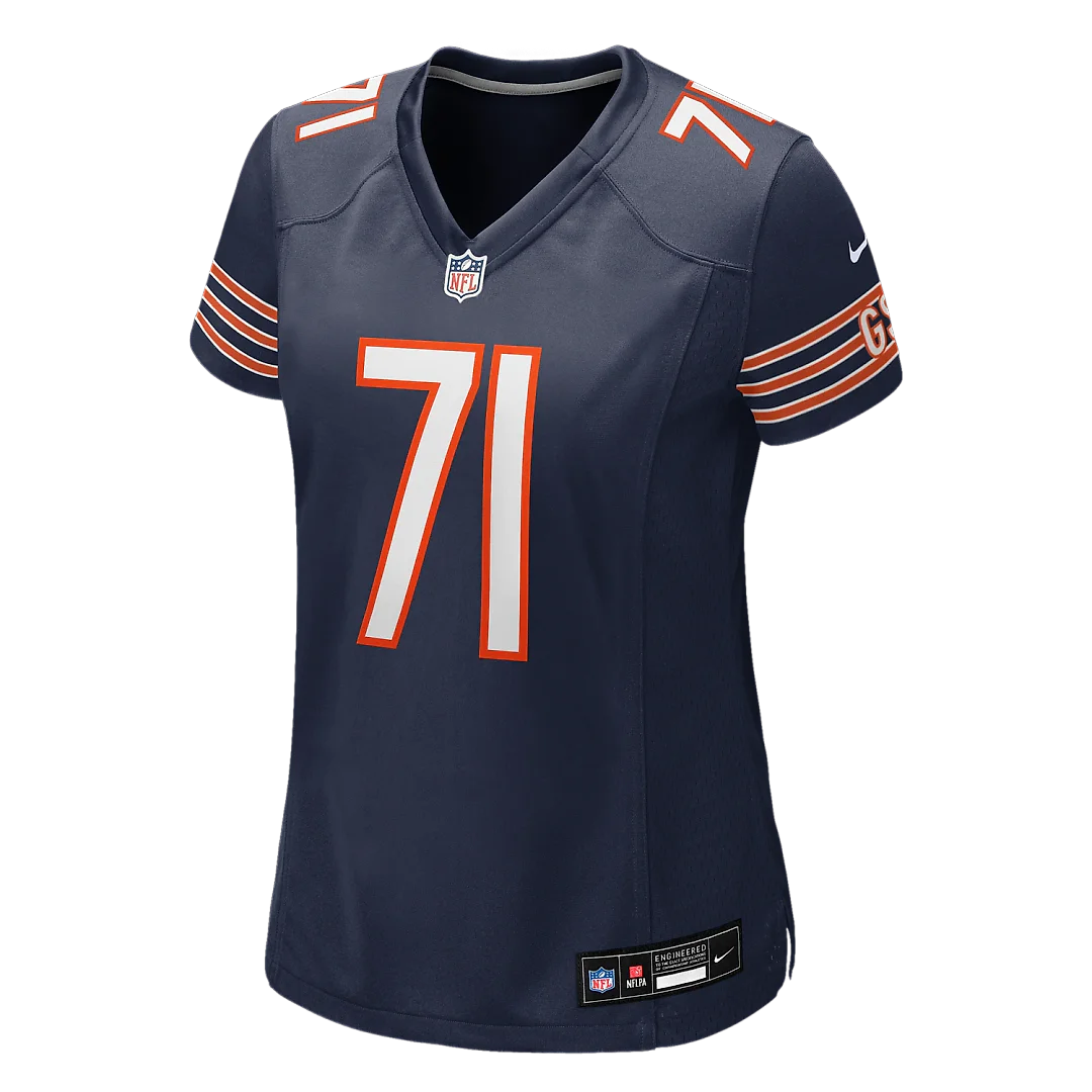 Zennovawear Jedrick Wills Jr. Chicago Bears Women's Team Game Jersey - Navy