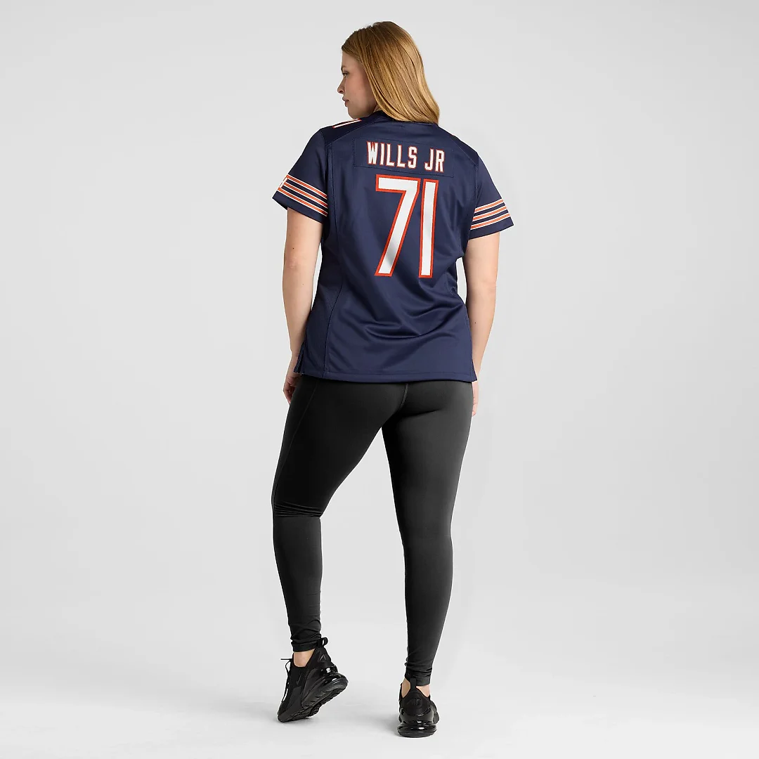 Zennovawear Jedrick Wills Jr. Chicago Bears Women's Team Game Jersey - Navy