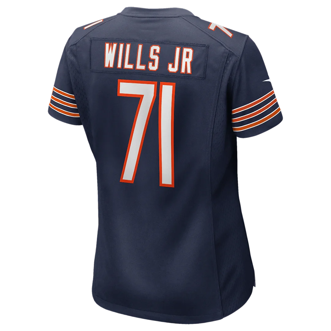 Zennovawear Jedrick Wills Jr. Chicago Bears Women's Team Game Jersey - Navy