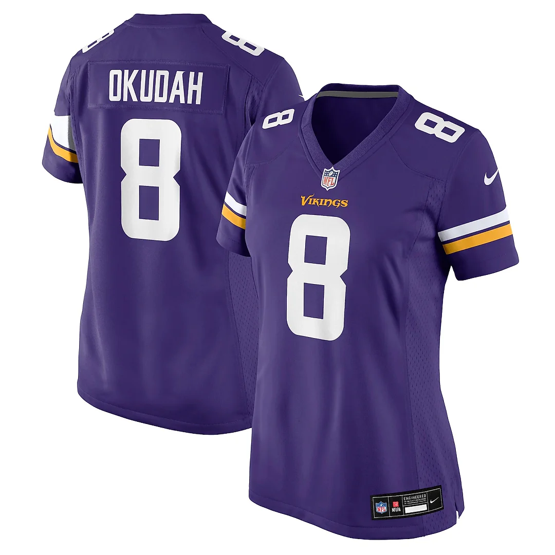Zennovawear Jeff Okudah Minnesota Vikings Women's Team Game Jersey - Purple