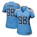 Zennovawear Jeffery Simmons Tennessee Titans Women's Team Game Jersey - Light Blue