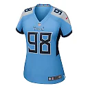 Zennovawear Jeffery Simmons Tennessee Titans Women's Team Game Jersey - Light Blue