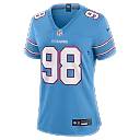 Zennovawear Jeffery Simmons Tennessee Titans Women's Game Jersey - Light Blue
