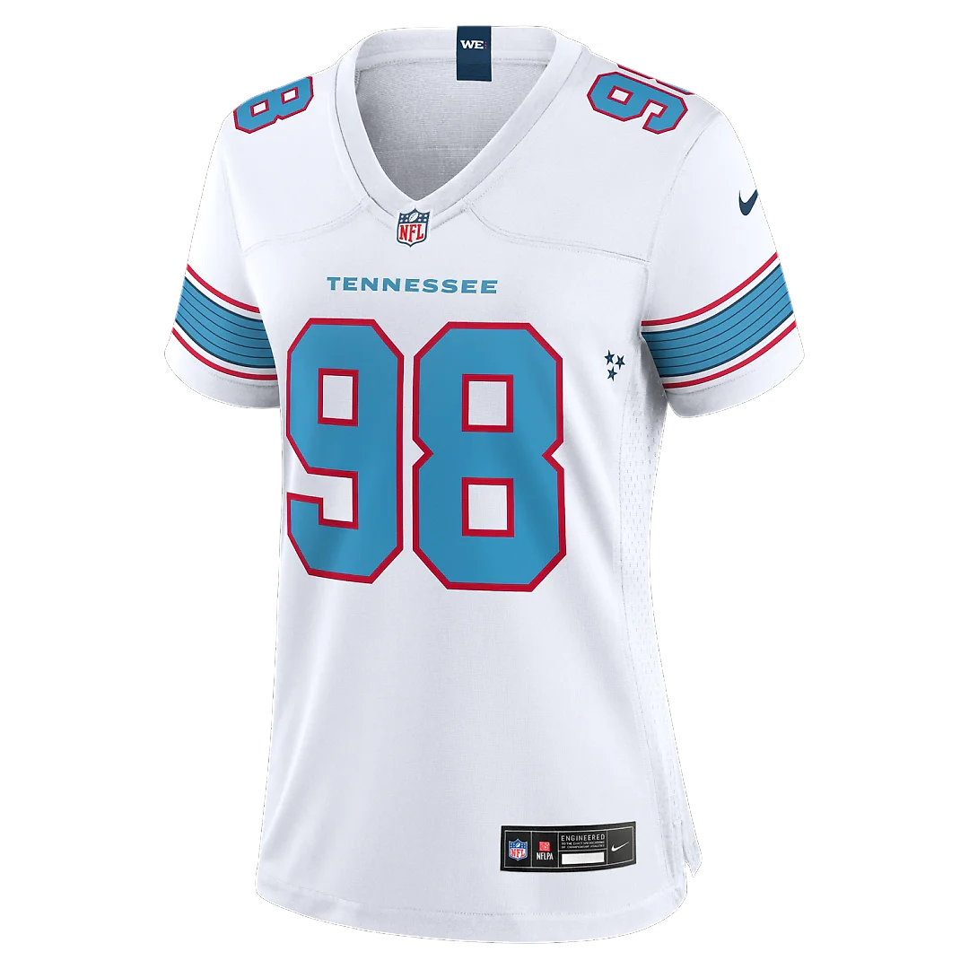 Zennovawear Jeffery Simmons Tennessee Titans Women's Game Jersey - White