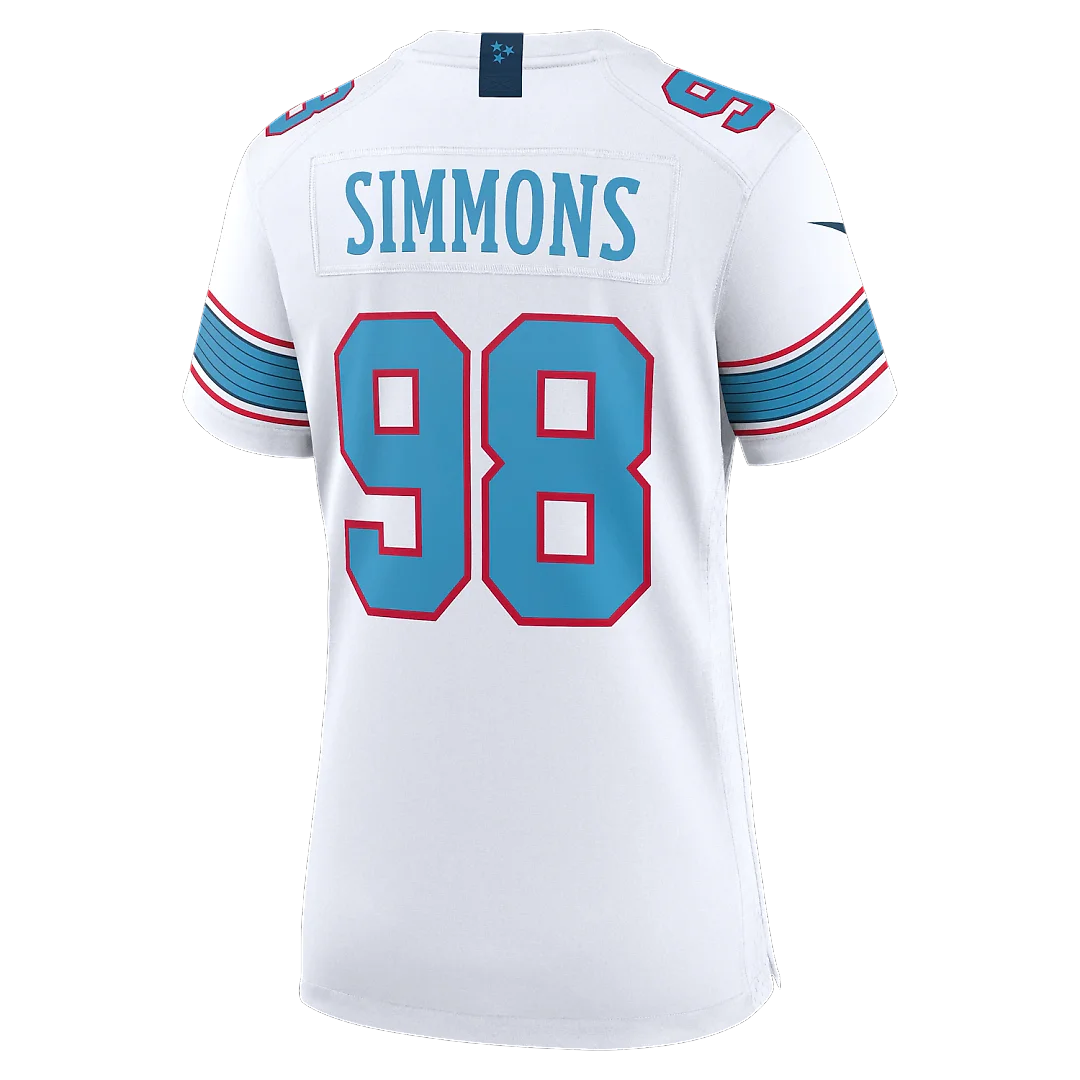 Zennovawear Jeffery Simmons Tennessee Titans Women's Game Jersey - White
