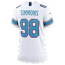 Zennovawear Jeffery Simmons Tennessee Titans Women's Game Jersey - White