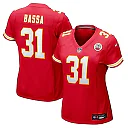 Zennovawear Jeffrey Bassa Kansas City Chiefs Women's Team Game Jersey - Red