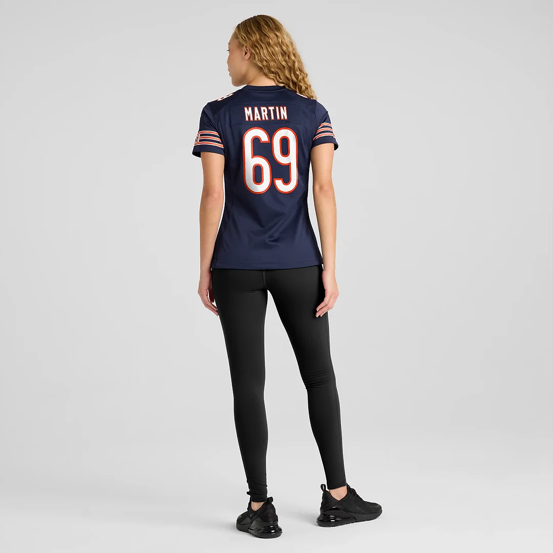 Zennovawear Jeremiah Martin Chicago Bears Women's Team Game Jersey - Navy